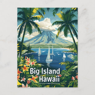 Big Island Hawaii Vintage tropical Postcard