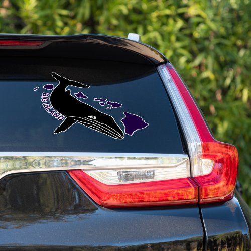 Big Island _ Purple Hawaii Islands Humpback Sticker