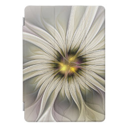 Big Ivory Flower, Abstract Modern Fractal Art iPad Pro Cover