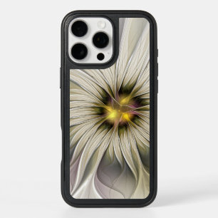 Big Ivory Flower, Abstract Modern Fractal Art iPhone 16 Pro Max Case