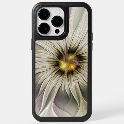Big Ivory Flower Abstract Modern Fractal Art OtterBox iPhone 14 Pro Max Case