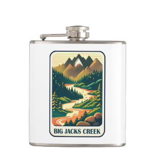 Big Jacks Creek Idaho Colors Flask