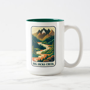 Big Jacks Creek Idaho Colors Two-Tone Coffee Mug