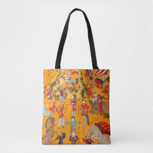 Big Japanese Circus woodblock print  Tote Bag