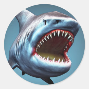 Big Jaws Shark Classic Round Sticker