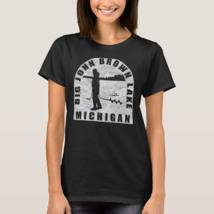 Big John Brown Lake Ice Fishing Michigan T-Shirt