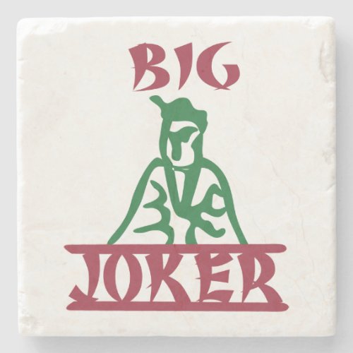 Big Joker Mah Jong Tile Stone Coaster