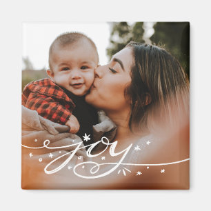 Big Joy Hand Lettered Holiday Photo Magnet