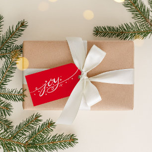 Big Joy Hand Lettered Photo Holiday Card Gift Tags
