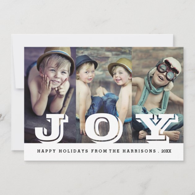 Big Joy Happy Holidays Christmas Photo Card