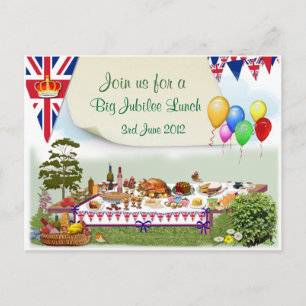 Big Jubilee Lunch Invitation Postcard