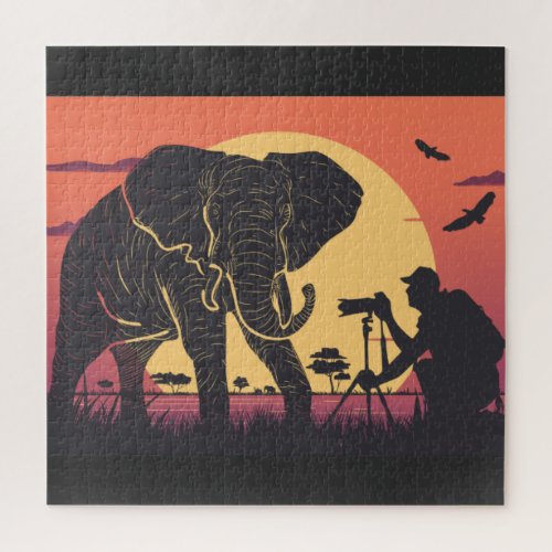 Big jungle elephant T_Shirt Jigsaw Puzzle