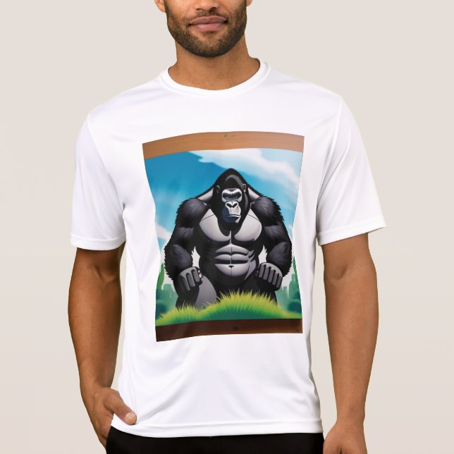 big jungle gorilla fighter art T-Shirt (Front)