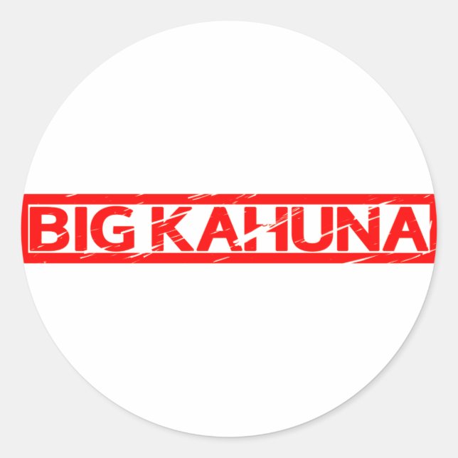 Big Kahuna Stamp Classic Round Sticker (Front)