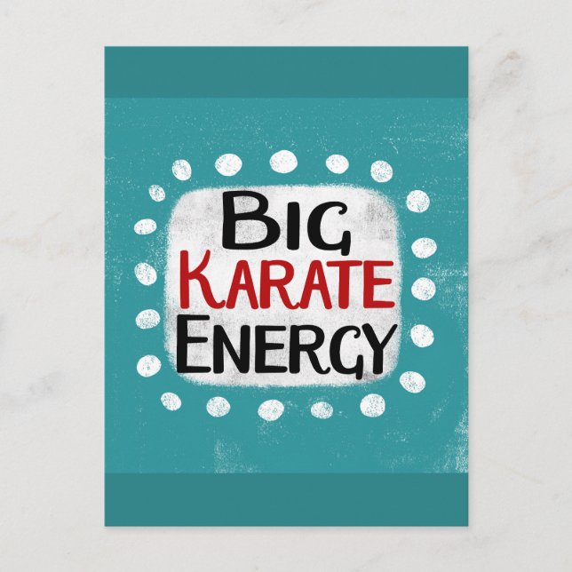 Big Karate Energy Postcard (Front)