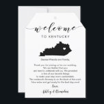 Big Kentucky Wedding Welcome Tag, Letter Itinerary<br><div class="desc">This modern and elegant card / gift tag is the perfect addition to your hotel welcome bags. Enter the main events and a customized note to help your guests navigate the weekend. The extra large size allows you to enter all the information you need, then just tie to the handles...</div>