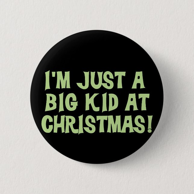 Big Kid at Christmas Tshirts and Gifts Button (Front)