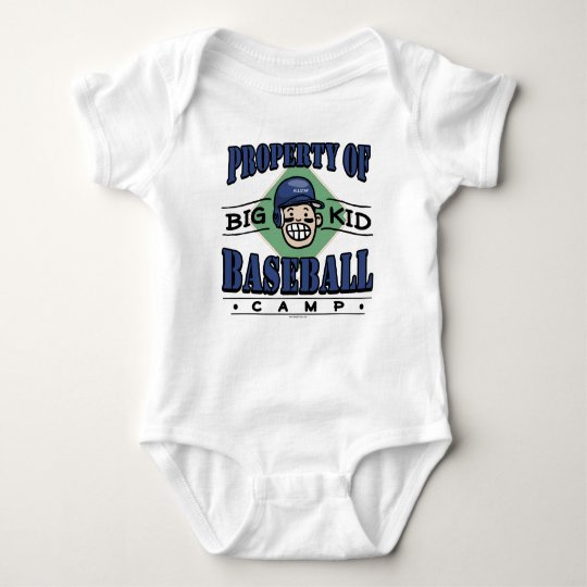 Big Kid Baseball Camp Navy Helmet Baby Bodysuit