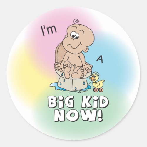 Big Kid Now  Potty Training Time _ Award Classic Round Sticker