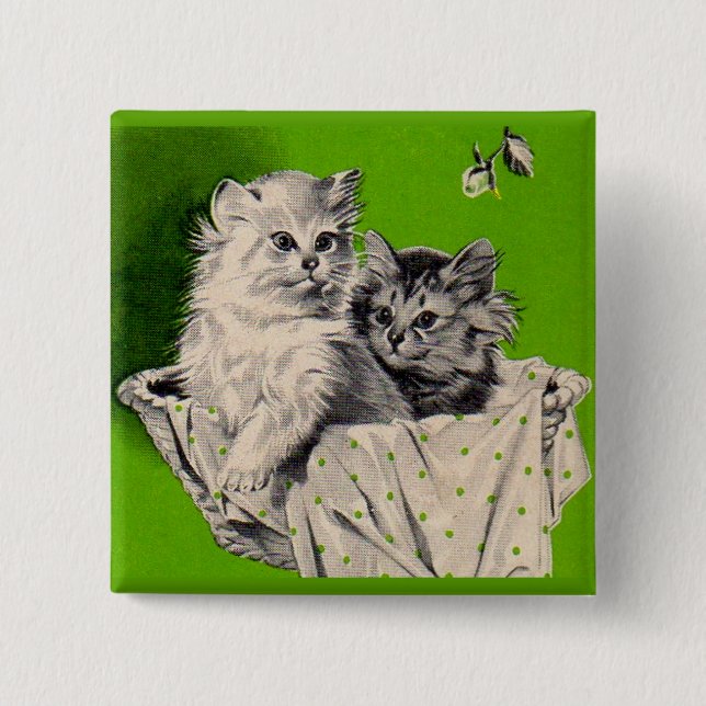 big kitten little kitten button (Front)