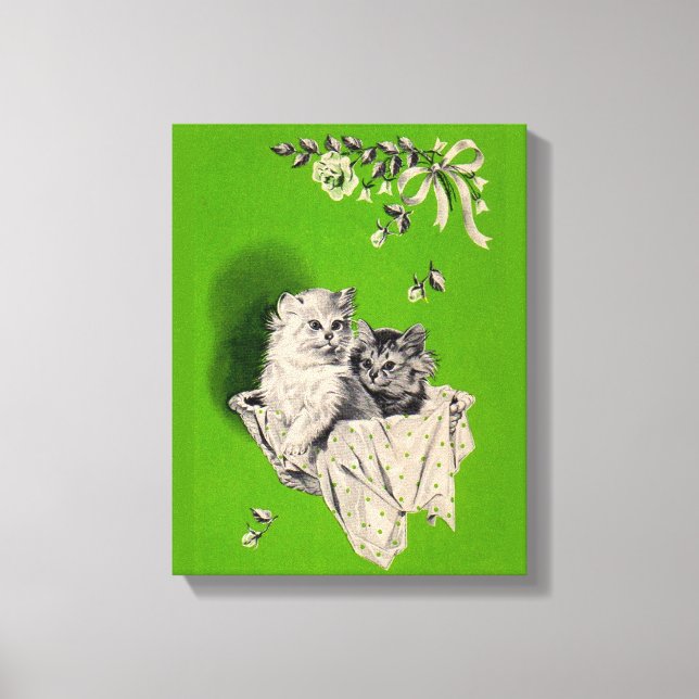 big kitten little kitten canvas print (Front)