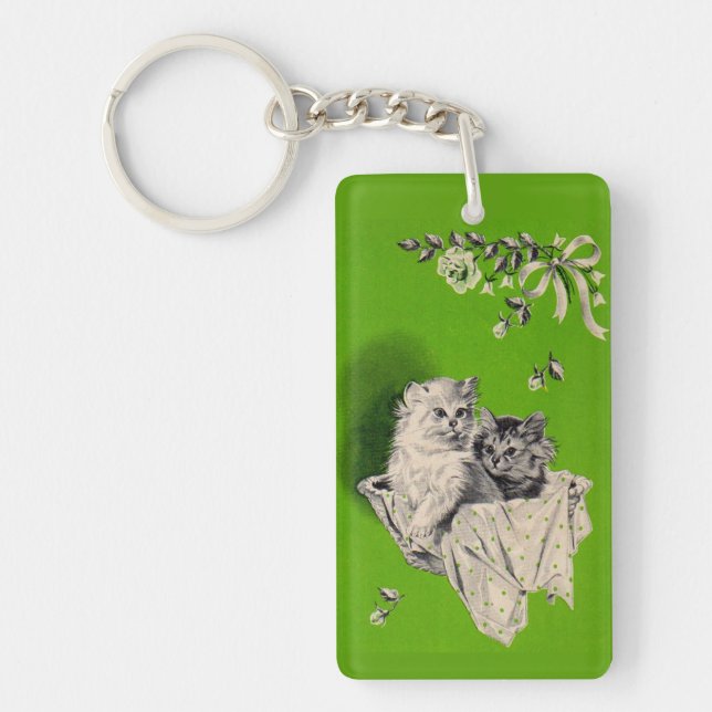 big kitten little kitten keychain (Front)
