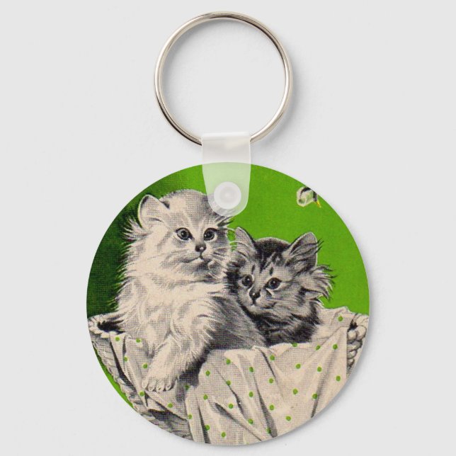 big kitten little kitten keychain (Front)