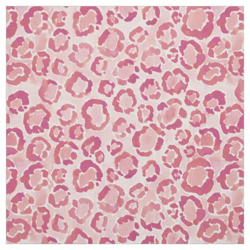 Pale Blush Pink Leopard Print Fabric | Zazzle.com