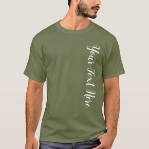 Big Large Font Text Handwritten Script Mens Modern T-Shirt