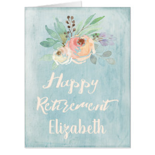 Big Large Happy Retirement Card Flower Floral
