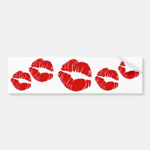 Big large lips kiss giant lips huge kissing mouth bumper sticker