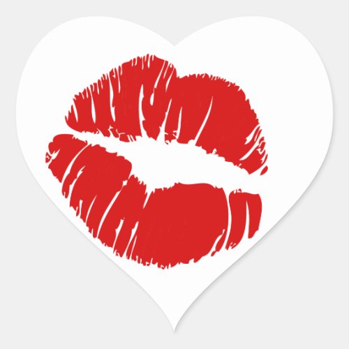 Big large lips kiss giant lips huge kissing mouth heart sticker