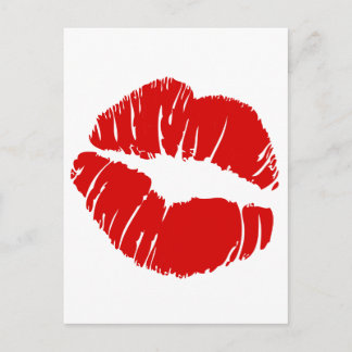Big large lips kiss giant lips huge kissing mouth postcard