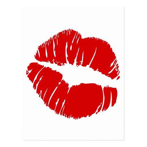 Big large lips kiss giant lips huge kissing mouth postcard | Zazzle