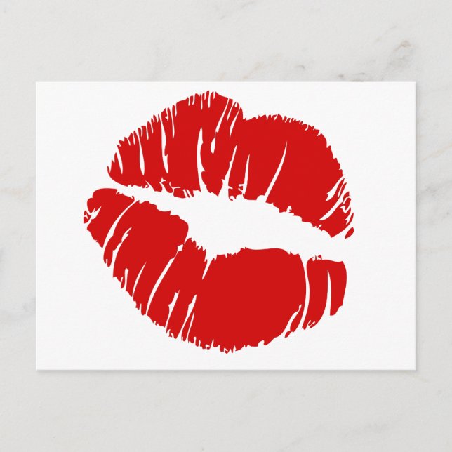 Big large lips kiss giant lips huge kissing mouth postcard (Front)