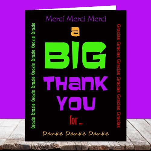 Big Large Thank You Cards Custom