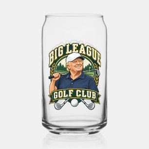 Big League Golf Club Two-Sided Can Glass
