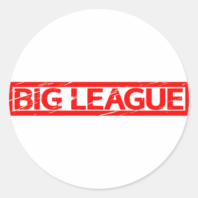 Big League Stamp Classic Round Sticker (Front)