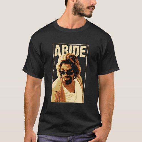 Big Lebowski Abide Sunglasses Stare T_Shirt