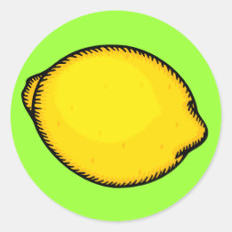 Big Lemon Classic Round Sticker
