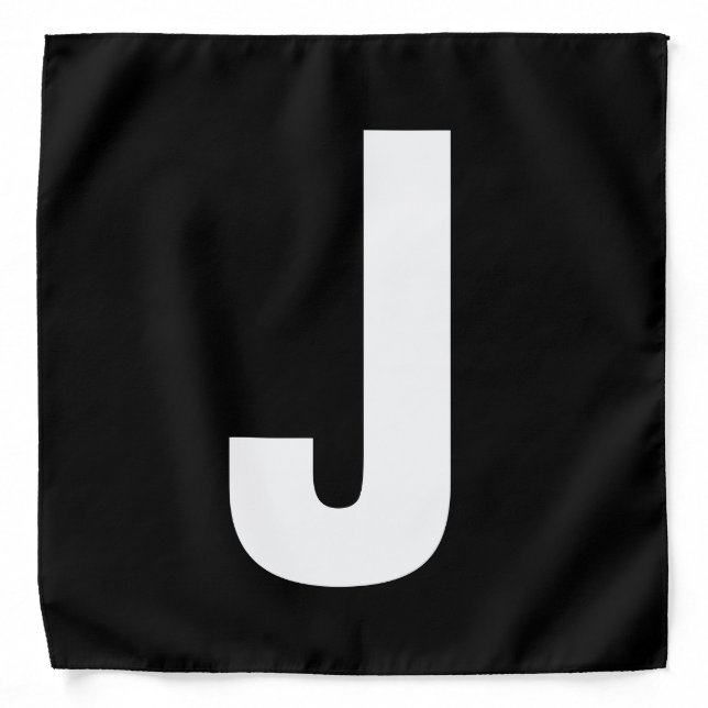 Big Letter/Monogram Template Bandana (Front)