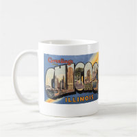 Big Letters Vintage Chicago Postcard