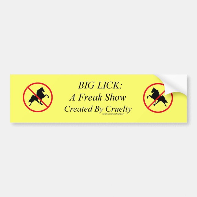Big Lick: A Freak Show Created By Cruelty Bumper Sticker (Front)