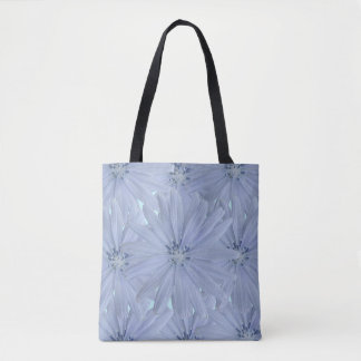 big light blue flower Pattern Tote Bag