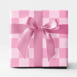Big Light Pink Checkered Wrapping Paper