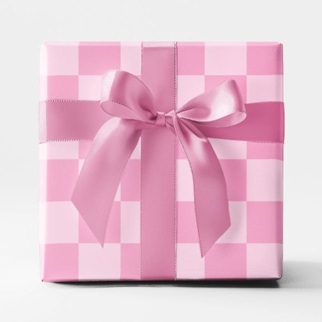 Big Light Pink Checkered Wrapping Paper (Big Light Pink Checkered Wrapping Paper)