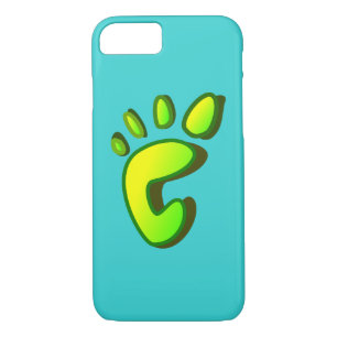Big Lime Green Footprint iPhone 8/7 Case