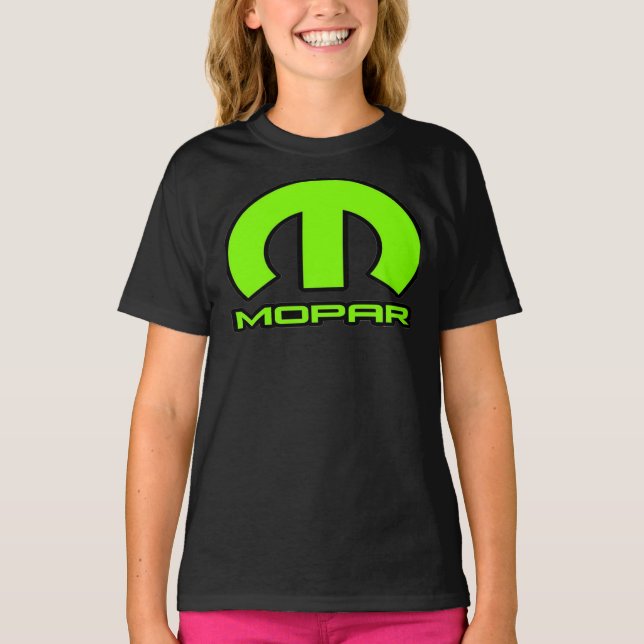 BIG Lime Green M Mopar Automobilia Classic T-Shirt (Front)