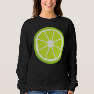Big Lime Sliced Costume Cute Easy Fruit Halloween Sweatshirt