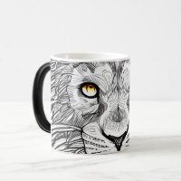 Big Lion Face | Black&White Magic Mug